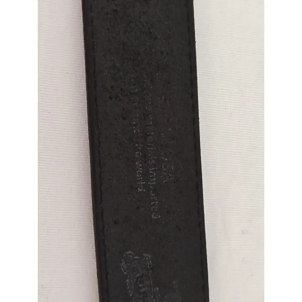 Justin Black Leather Belt Western Cowboy Mens 40 Inch Length USA‎ Size 36
